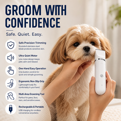 ✂️ 50 % Rabatt – Leiser Haustier-Trimmer – wiederaufladbar, leistungsstark & vielseitig – ideal für Hunde & Katzen🐾