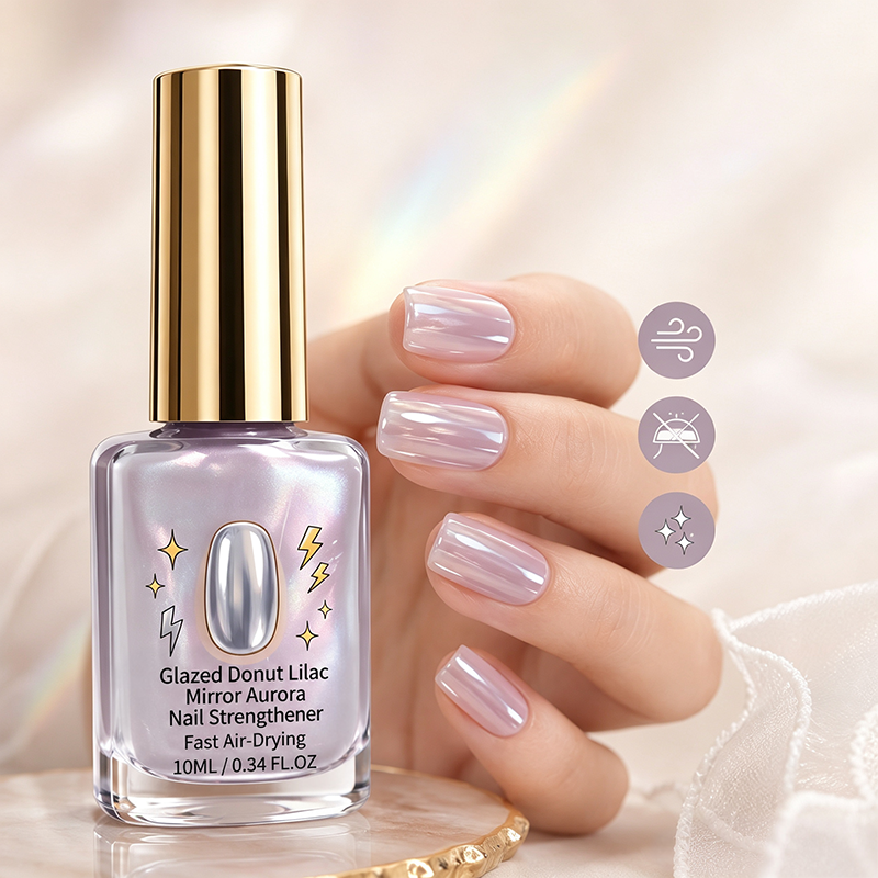 📢📢49 % RABATT !! ⏰ Lilac Glossy Mirror Nagelstärker