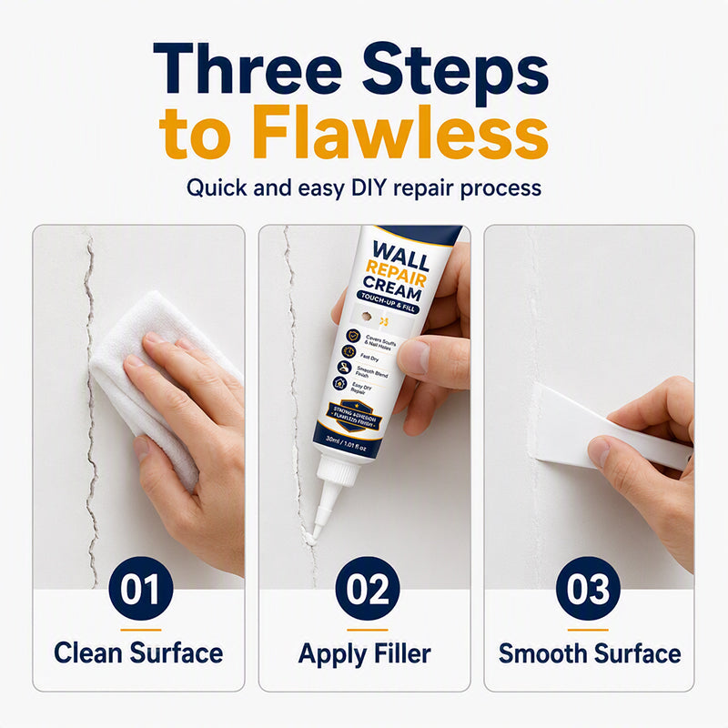 🏠🧴 DIY-Reparaturspachtel für Wände, zum Ausbessern von Rissen und Löchern, unsichtbares Ergebnis ohne Spuren