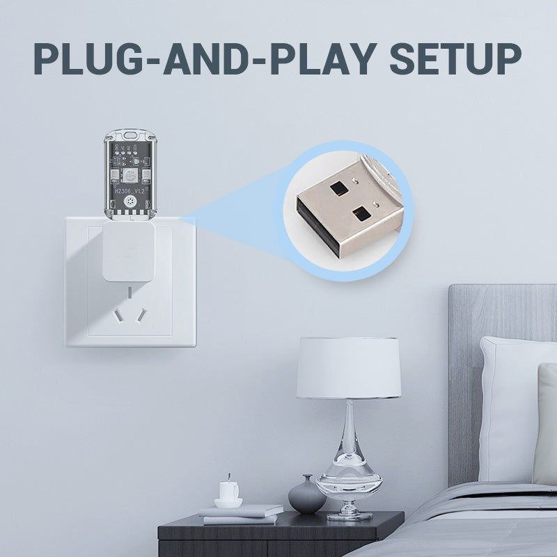 Intelligente USB-Fernbedienung für Klimaanlagen mit Sprachsteuerung und 7-farbigem Nachtlicht