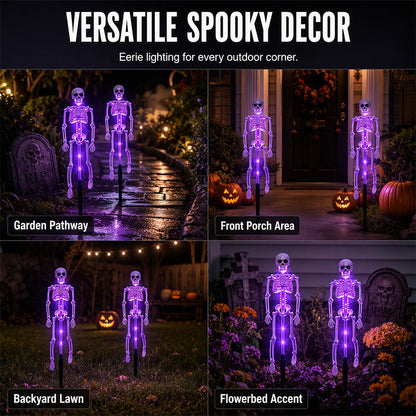 💀 50% RABATT! 🎃 Solar-Skelett-Erdspießleuchten – Wasserdicht, solarbetrieben & gruselig – Perfekte Halloween-Deko für Garten & Wege 🌙