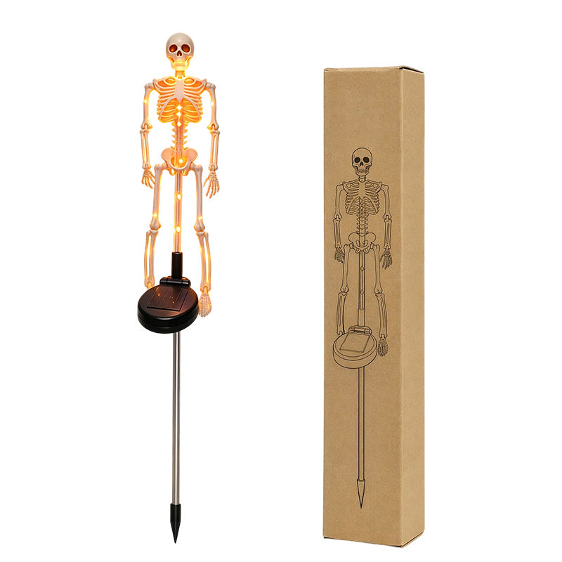💀 50% RABATT! 🎃 Solar-Skelett-Erdspießleuchten – Wasserdicht, solarbetrieben & gruselig – Perfekte Halloween-Deko für Garten & Wege 🌙