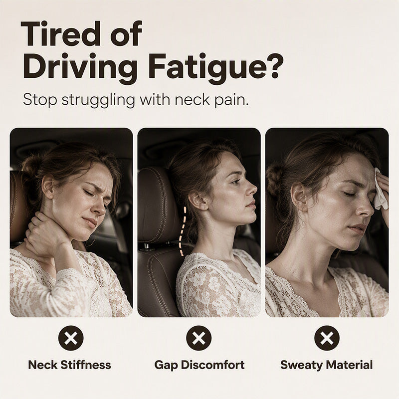 🚗💤 Befreien Sie sich von der Müdigkeit beim Autofahren! Universelles Nackenkissen aus Memory-Schaum für die Kopfstütze, ergonomisches Nackenkissen für lange Autofahrten