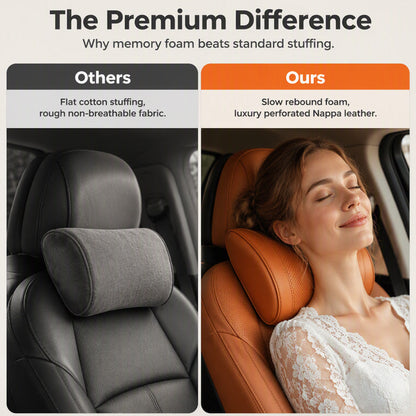 🚗💤 Befreien Sie sich von der Müdigkeit beim Autofahren! Universelles Nackenkissen aus Memory-Schaum für die Kopfstütze, ergonomisches Nackenkissen für lange Autofahrten