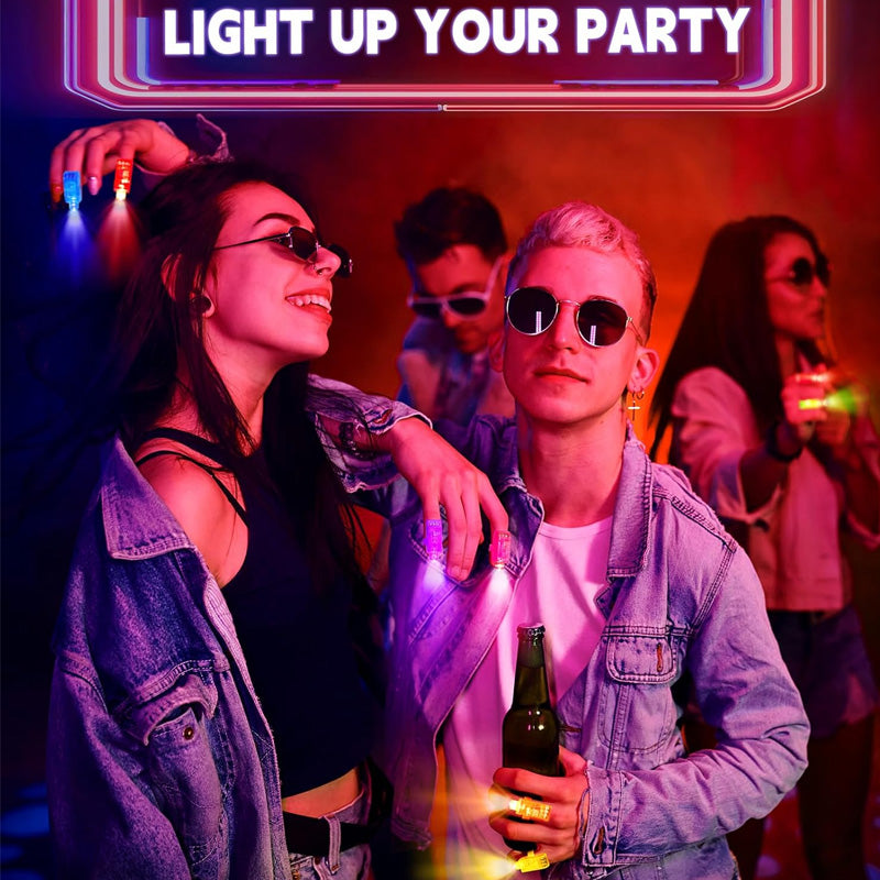 🔥Superangebot: 50 % RABATT🔥 Bunte Mini-LED-Fingerlichter – Festliche Fingerlichter mit Gummiband
