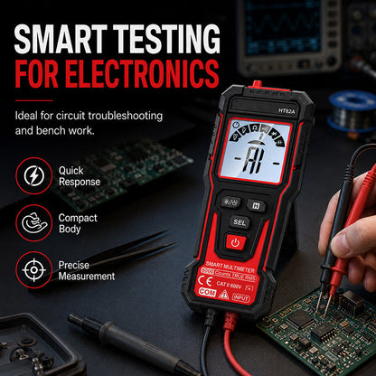 Intelligentes Digitalmultimeter mit Messleitungen
