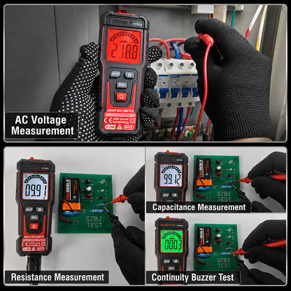 Intelligentes Digitalmultimeter mit Messleitungen