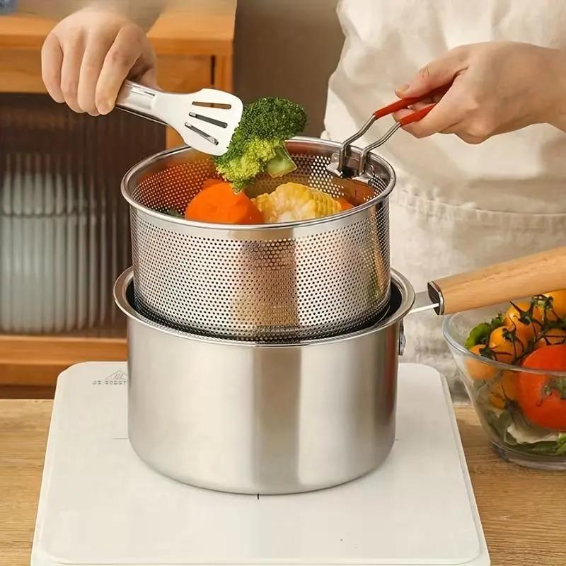 Multifunktionaler Bratentopf aus Edelstahl 304
