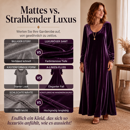 🌸 Langarm-Maxikleid für Damen – Leichter, atmungsaktiver Stoff & femininer Schnitt – Ideal für Frühling, Herbst & elegante Abende