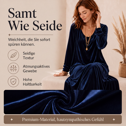 🌸 Langarm-Maxikleid für Damen – Leichter, atmungsaktiver Stoff & femininer Schnitt – Ideal für Frühling, Herbst & elegante Abende