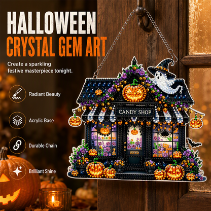 🎃 50% RABATT! ✨ Halloween DIY Glitzer-Hängeornament-Set – Funkelnde Farben, einfache Montage & kreativer Spaß – Perfekte Deko für gruselige Herbststimmung 🕸️