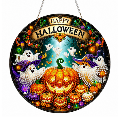 🎃 50% RABATT! ✨ Halloween DIY Glitzer-Hängeornament-Set – Funkelnde Farben, einfache Montage & kreativer Spaß – Perfekte Deko für gruselige Herbststimmung 🕸️