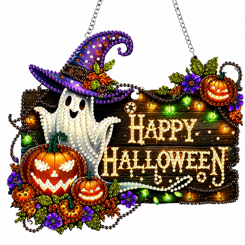 🎃 50% RABATT! ✨ Halloween DIY Glitzer-Hängeornament-Set – Funkelnde Farben, einfache Montage & kreativer Spaß – Perfekte Deko für gruselige Herbststimmung 🕸️