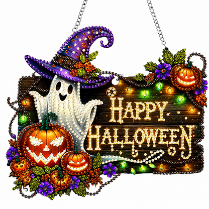🎃 50% RABATT! ✨ Halloween DIY Glitzer-Hängeornament-Set – Funkelnde Farben, einfache Montage & kreativer Spaß – Perfekte Deko für gruselige Herbststimmung 🕸️