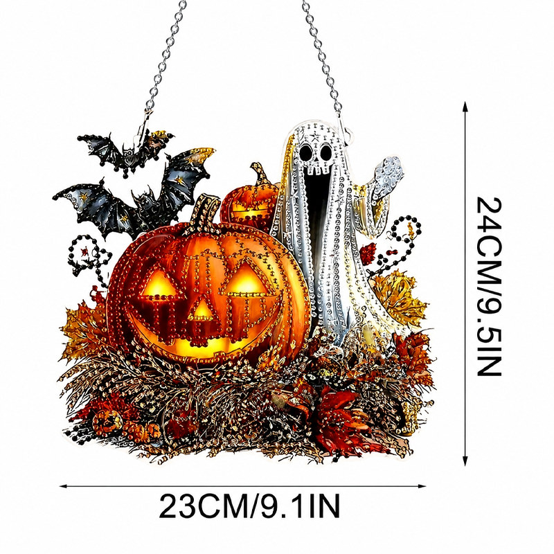 🎃 50% RABATT! ✨ Halloween DIY Glitzer-Hängeornament-Set – Funkelnde Farben, einfache Montage & kreativer Spaß – Perfekte Deko für gruselige Herbststimmung 🕸️