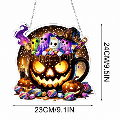 🎃 50% RABATT! ✨ Halloween DIY Glitzer-Hängeornament-Set – Funkelnde Farben, einfache Montage & kreativer Spaß – Perfekte Deko für gruselige Herbststimmung 🕸️