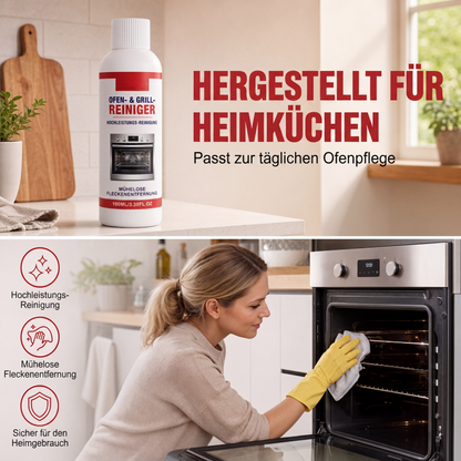 Hochleistungs‑Reiniger für Backofen & Grill, 100 ml – schneller Entfetter gegen Küchenverschmutzungen