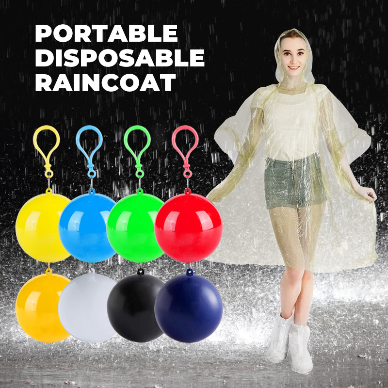Einweg-Regenjacke in Mini-Kugelform (1 kaufen, 1 gratis)
