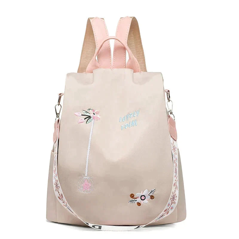 🎒 Rucksack aus wasserfestem Oxford-Stoff mit Blumenstickerei – Romantischer Look, praktisch & wetterfest | Ideal für Alltag, Reise & Ausflüge – Jetzt -50%!
