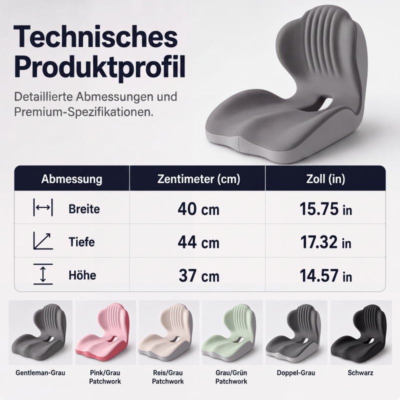 🔥 Heute -50 %!🚗🪑Ergonomisches Sitzkissen aus Memory-Schaum – Integrierte Rückenstütze, orthopädisch & vielseitig – Ideal für Bürostuhl, Auto & Homeoffice ✨