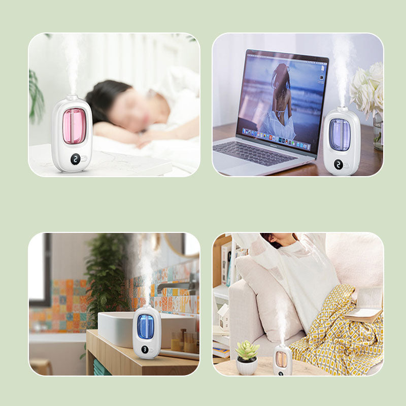 🎶Automatischer Aromatherapie-Diffusor 🌿✨ | Ultraschall-Zerstäubung · Zeitgesteuertes Sprühen · Smart Display · Wand- & Tischmontage