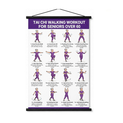 📢📢40 % RABATT !! ⏰Tai-Chi-Trainingsposter für Senioren