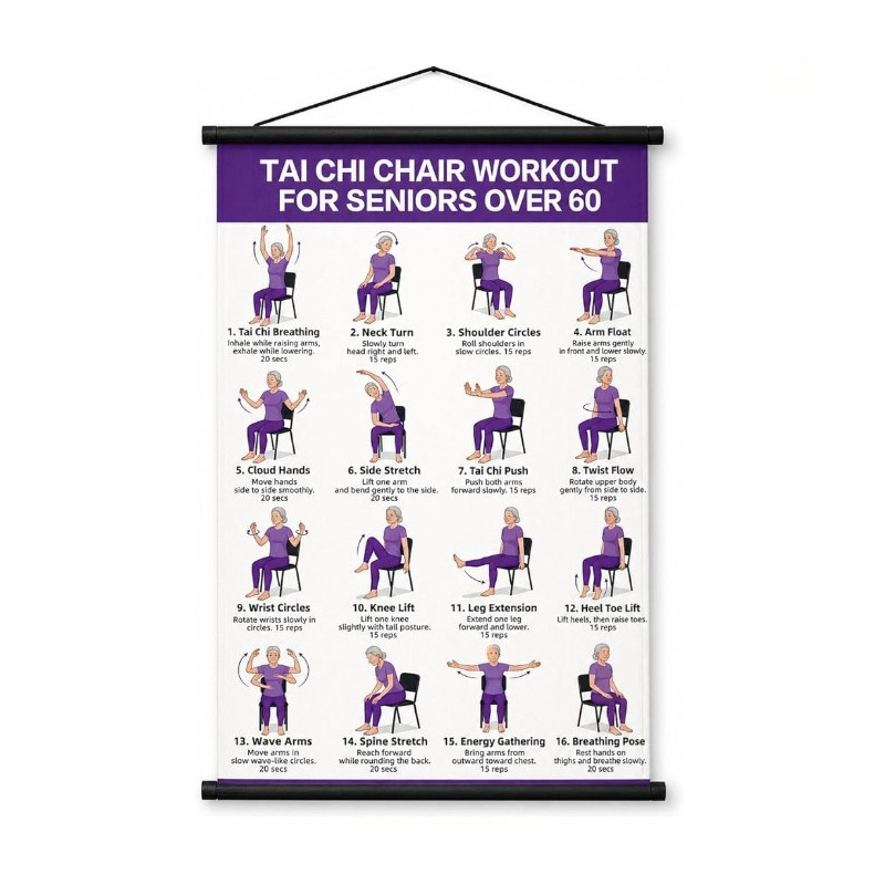 📢📢40 % RABATT !! ⏰Tai-Chi-Trainingsposter für Senioren