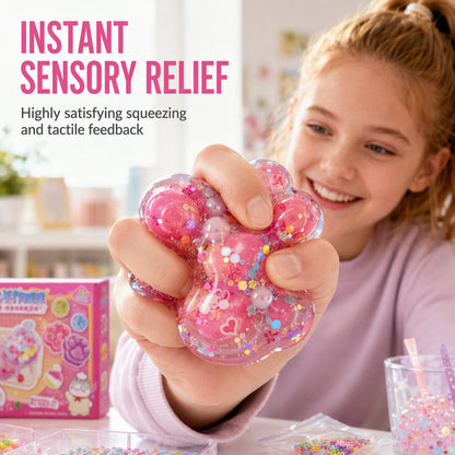 🎁DIY-Bausatz für ein „Fried Ice“-Squishy-Spielzeug mit Katzenkrallen-Motiv für Kinder