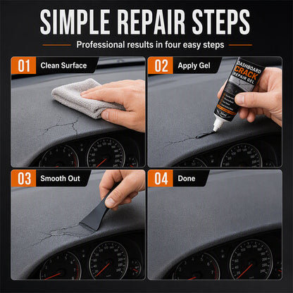 🚗50% OFF NOW! Professional Car Dashboard Crack Repair Gel‑Quick‑Drying Seamless Filler with UV Protection, Auto Interior Restoration Cream for Cracked Leather & Plastic Dashboards