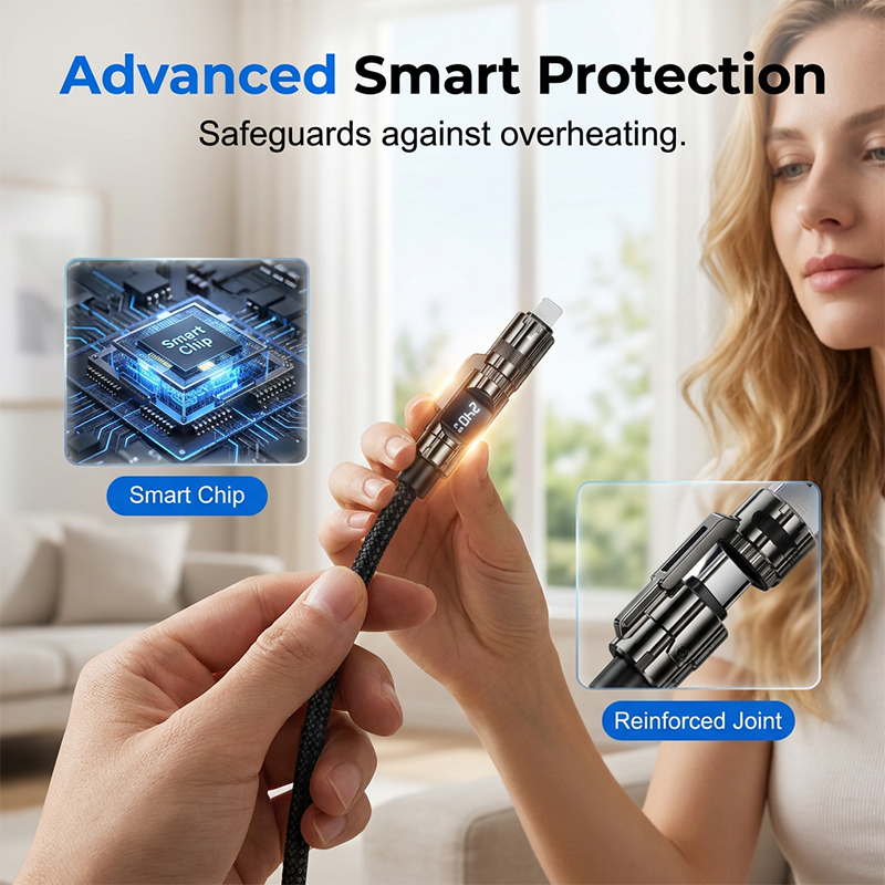 Smart Digital Display 4-in-1 Ladekabel