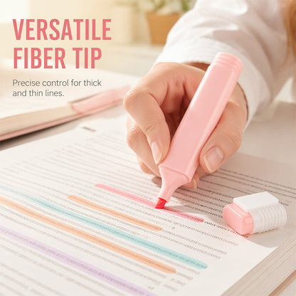 6-Pack Chisel Tip Highlighter Pens Set