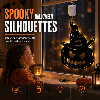 Halloween-Lichterketten für Türen und Fenster