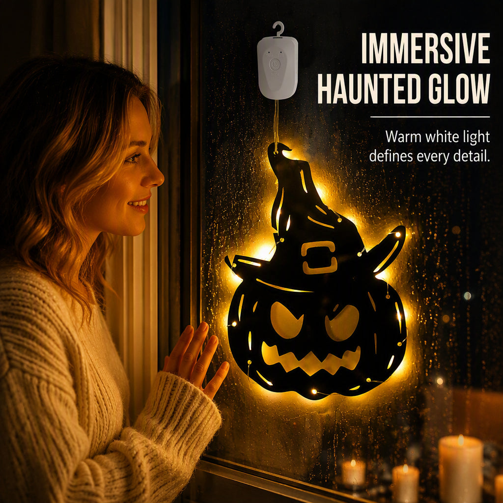 Halloween-Lichterketten für Türen und Fenster