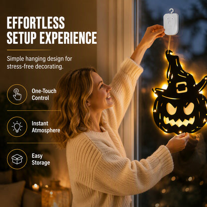 Halloween-Lichterketten für Türen und Fenster