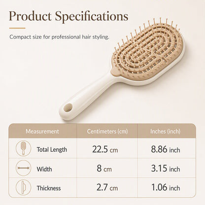 Abnehmbare, selbstreinigende und belüftete Haarbürste für Damen