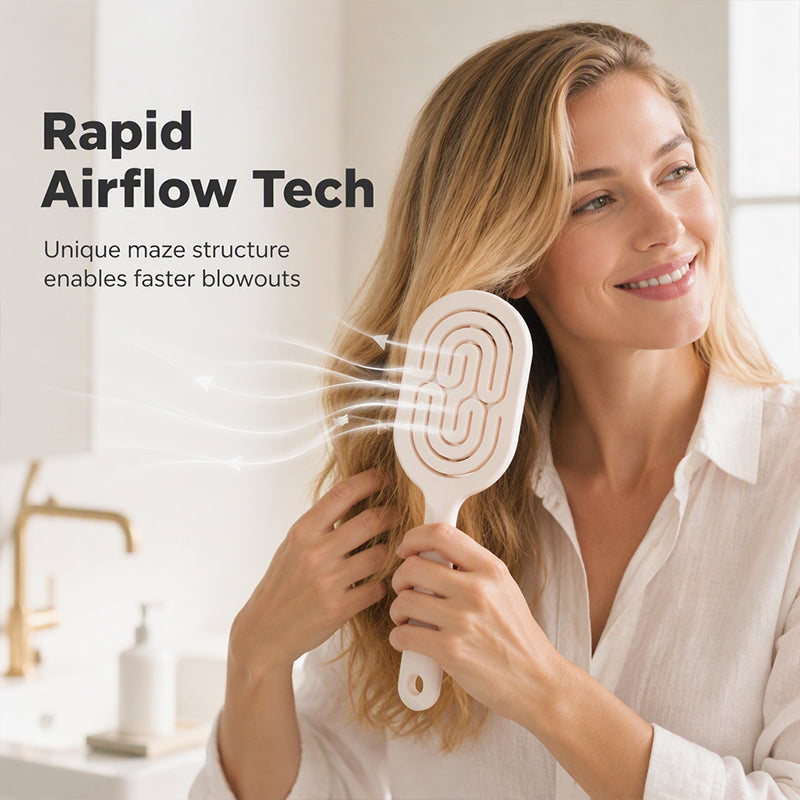 Abnehmbare, selbstreinigende und belüftete Haarbürste für Damen
