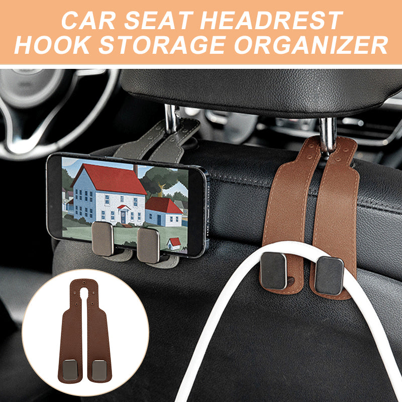 🚗 50 % RABATT! Organizer zum Einhängen an der Kopfstütze – Für Taschen und Einkäufe. Kein Herumrollen, sorgt für Ordnung auf den Sitzen. Einfach anzubringen. ✨