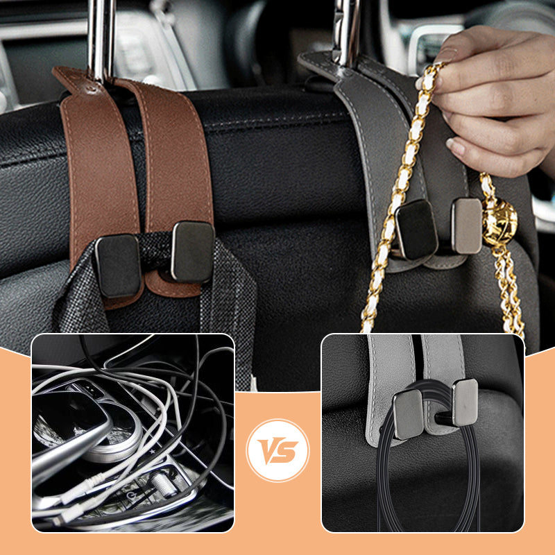 🚗 50 % RABATT! Organizer zum Einhängen an der Kopfstütze – Für Taschen und Einkäufe. Kein Herumrollen, sorgt für Ordnung auf den Sitzen. Einfach anzubringen. ✨