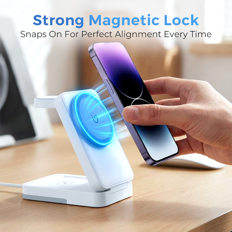 💯⚡Faltbare 3-in-1-Magnet-Ladestation für Alltagsgeräte