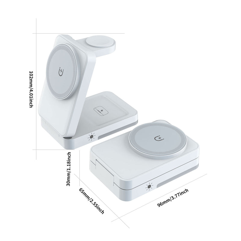 💯⚡Faltbare 3-in-1-Magnet-Ladestation für Alltagsgeräte