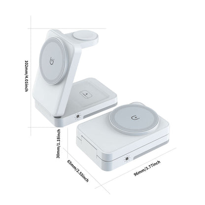 💯⚡Faltbare 3-in-1-Magnet-Ladestation für Alltagsgeräte