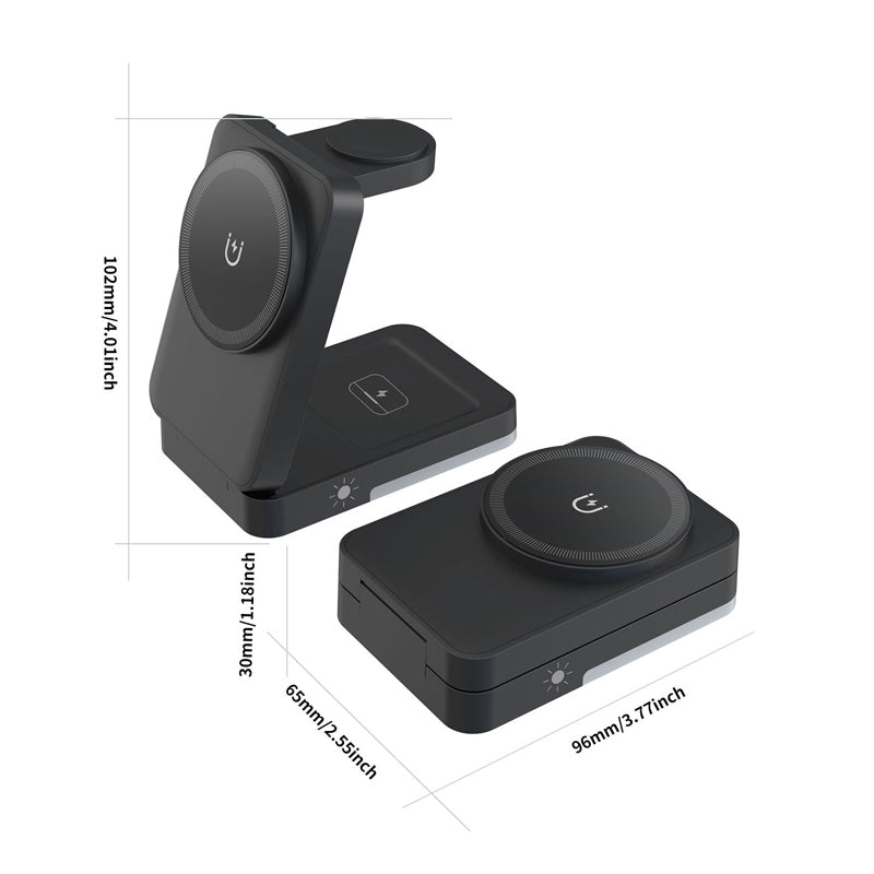 💯⚡Faltbare 3-in-1-Magnet-Ladestation für Alltagsgeräte