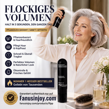 🔥 50% RABATT! 🍑 Volumen- & Fixierspray mit Pfirsichduft | Leichtes Haarstyling für mehr Fülle & Halt | Für voluminöse, gepflegte Looks in Sekunden ✨