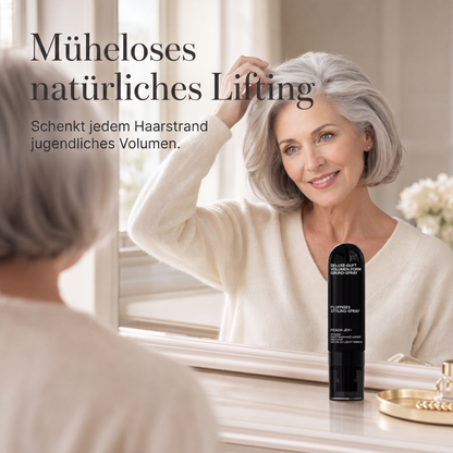 🔥 50% RABATT! 🍑 Volumen- & Fixierspray mit Pfirsichduft | Leichtes Haarstyling für mehr Fülle & Halt | Für voluminöse, gepflegte Looks in Sekunden ✨