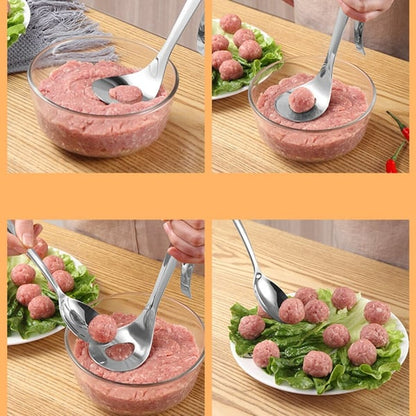 🥄 50 % RABATT ✨ Abtropflöffel für Fleischbällchen – Servieren ohne zu kleckern, auch für Eis und Melone geeignet, einfach und schnell 🍦🍈