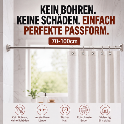 🔧 JETZT 50 % RABATT! 📏 Verstellbare Spannstange ohne Bohren – Werkzeugfreie Montage, starker Halt & vielseitig einsetzbar – Schafft sofortigen Stauraum überall und jederzeit 🏠