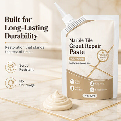 🔥🎁 NEU: 50 % RABATT 🔥 Reparaturpaste für Fugen von beigen Marmorfliesen