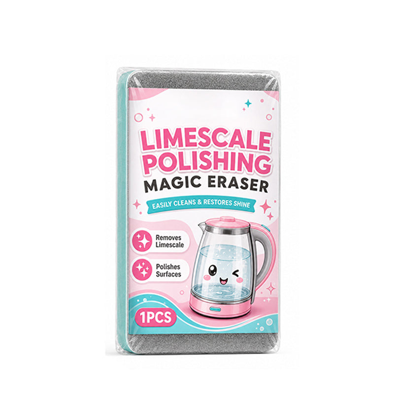 🧽Kalk-Polierschwamm Magic Eraser – Chemiefreies Entkalken, Kratzfest, Hochdicht, für Wasserkocher & Spülen