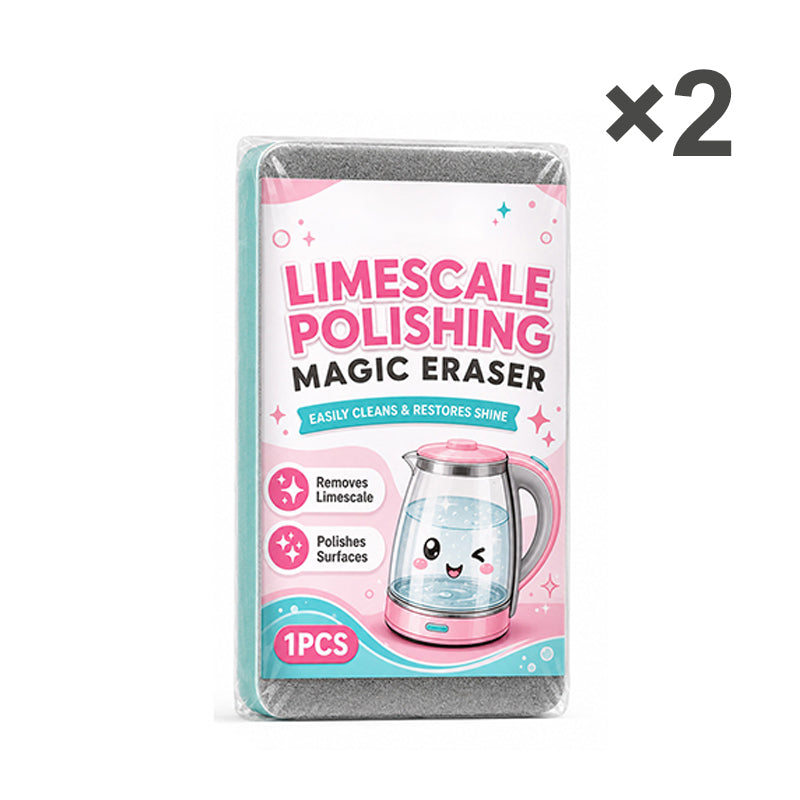 🧽Kalk-Polierschwamm Magic Eraser – Chemiefreies Entkalken, Kratzfest, Hochdicht, für Wasserkocher & Spülen