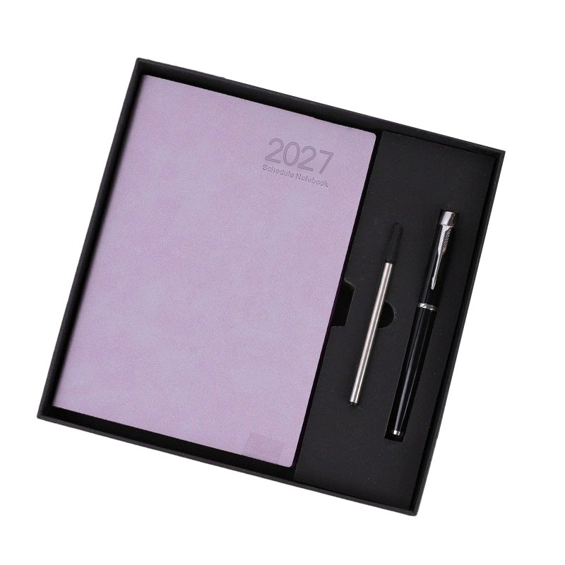 2027 Minimalistischer Tagesplaner Notizbuch